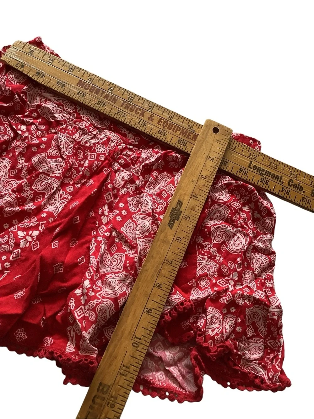 Sz 14 Justice Red White Bandana Skorts